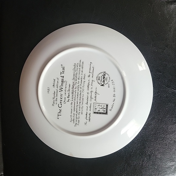 Vintage Edwin M Knowles 1987 The Green Winged Teal Collector Plate - Picture 2 of 4